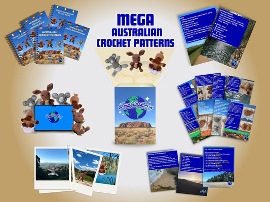 Mega Australian Crochet Bundle - 3 Patterns + Beginner's Ebook