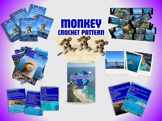 Monkey Amigurumi Crochet Pattern - Easy PDF for Beginners