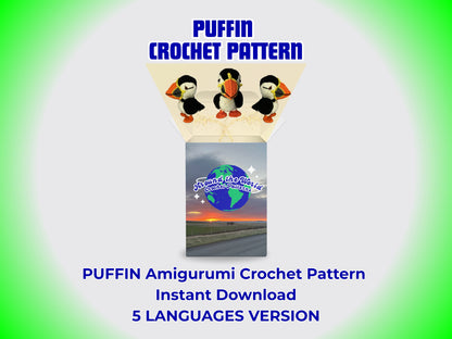 Puffin Amigurumi Crochet Pattern - Easy PDF for Beginners