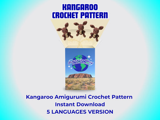Kangaroo Amigurumi Crochet Pattern - Easy PDF for Beginners