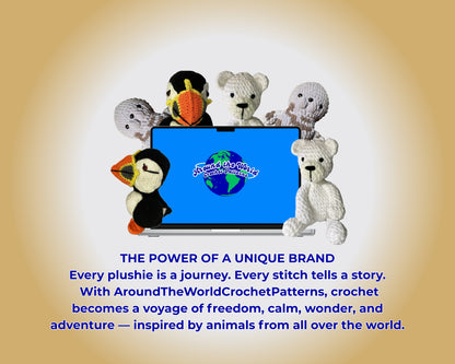 MEGA ARCTIC BUNDLE: 3 CROCHET PATTERNS: PUFFIN, POLAR BEAR AND SEAL + EBOOK Your Passport to Crochet: A Beginner’s Journey with Around the World Patterns