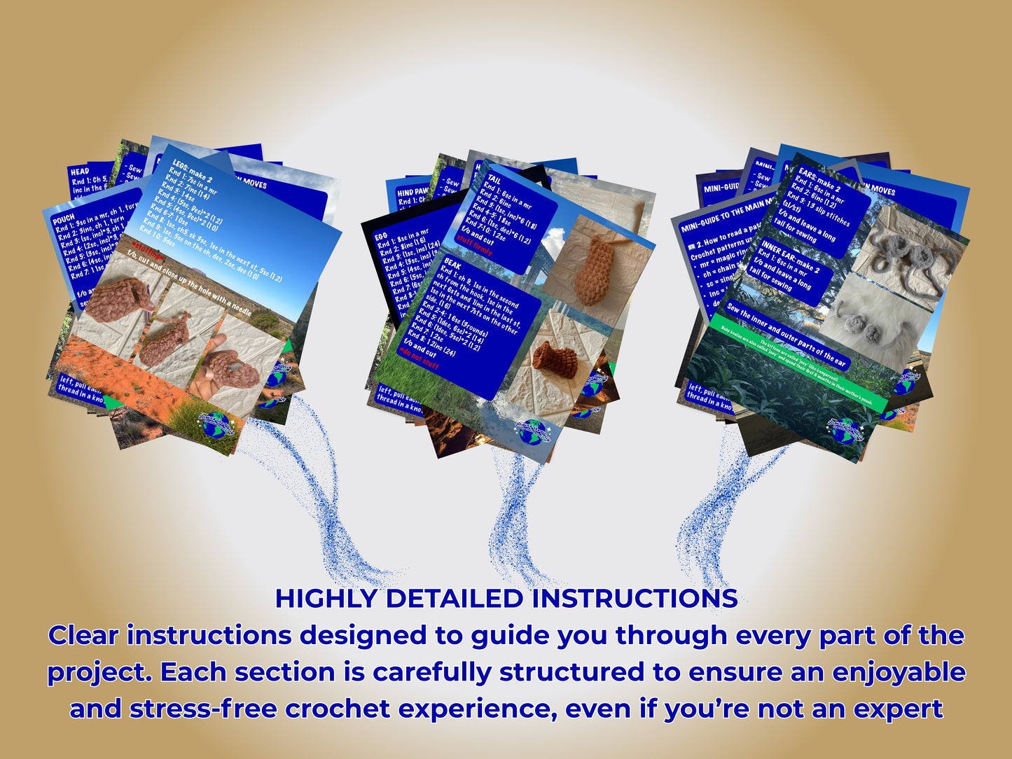 Mega Australian Crochet Bundle - 3 Patterns + Beginner's Ebook