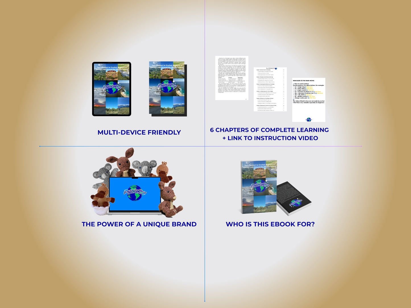 Mega Australian Crochet Bundle - 3 Patterns + Beginner's Ebook